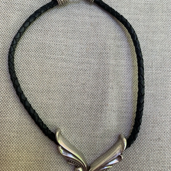 Brighton Leather and Silver Necklace - Picture 4 of 5